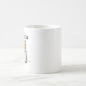 忙しい社畜猫のマグカップ - 毎日を笑顔で コーヒーマグカップ (中央)