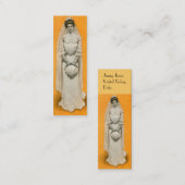 忙しい花嫁のビクトリアンなスタイルのテレホンカード代わりに コーリングカード (正面/裏面)