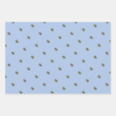 忙しい蜂かわいい小さなハチミツの女王蜂 ラッピングペーパーシート (正面2)