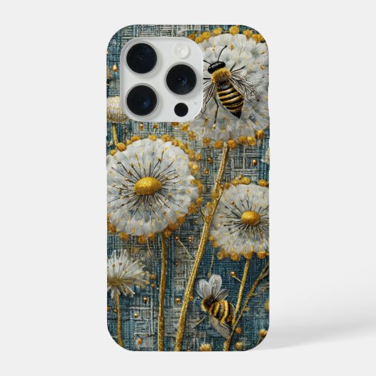 忙しい蜂のたんぽぽの森 iPhoneケース (裏面)