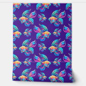 忙しい魚たち ディープブルー 壁紙 (ほどく)