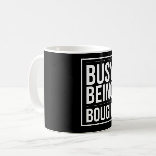 忙しいbougieの黒があること コーヒーマグカップ (正面左)