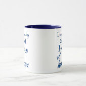 忙しおもしろい素晴らし手書きスローガンNavy Blue マグカップ (中央)