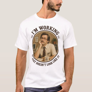 忙しく見えない仕事風景が面白い オフ Tシャツ