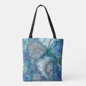 忙しく青いトートバック トートバッグ (裏面)