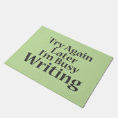 忙しの書ことわざ作家アットワークデザイン ドアマット (アングル)