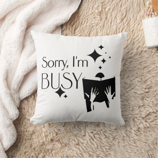 忙しの本読恋人装飾用クッション クッション (ブランケット)