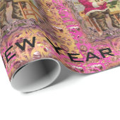 忙しサンタピビクトリアンンクラッピング紙 ラッピングペーパー (ロールコーナー)