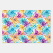 忙しフローラ絞り染めパターンセット1 ラッピングペーパーシート (正面2)