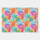 忙しフローラ絞り染めパターンセット5 ラッピングペーパーシート (正面2)