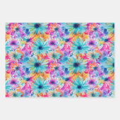 忙しフローラ絞り染めパターンセット5 ラッピングペーパーシート (正面)