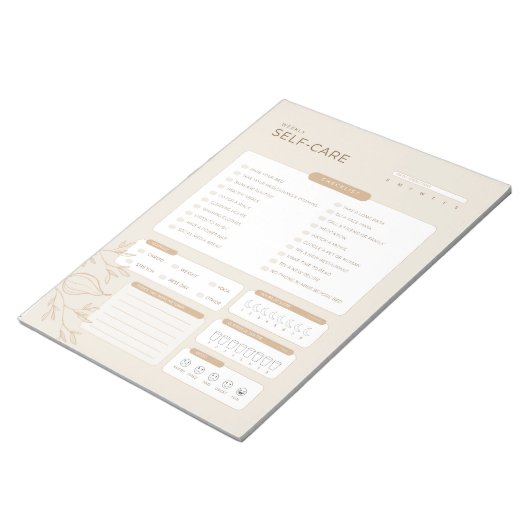 忙しユダヤ人マムウィークリー自己気にプランナー2024 ノートパッド (アングル)