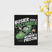 忙し女服監獄のキュウリよおもしろいり カード (黄色い花)