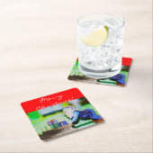 忙し小妖精や小人バイシャーリーテイラー スクエアペーパーコースター (インサイチュ)