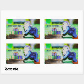 忙し小妖精や小人バイシャーリーテイラー 長方形シール (シート)