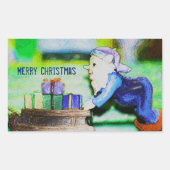 忙し小妖精や小人バイシャーリーテイラー 長方形シール (正面)