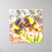 忙し忙し忙し蜂蜜水絵画色 キャンバスプリント (正面)