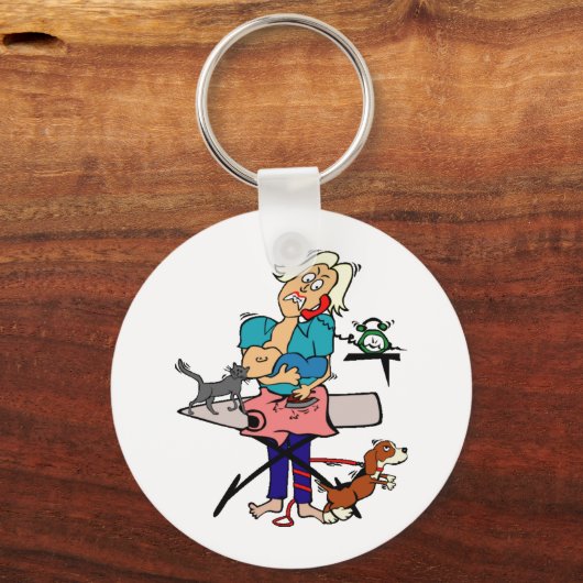 忙し母 キーホルダー (正面)