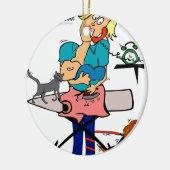 忙し母 セラミックオーナメント (左)