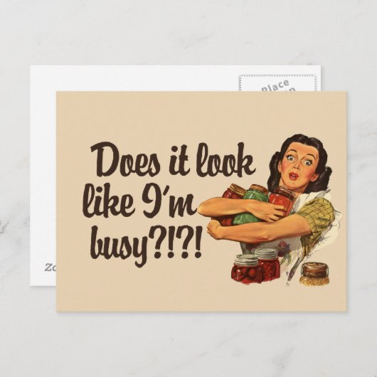 忙し母 ポストカード (正面/裏面)