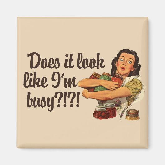 忙し母 マグネット (正面)