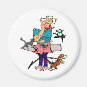 忙し母 マグネット (正面)