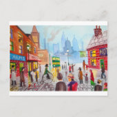 忙し通りシーンのペニーのファニーのトラムゴードン・ブルース ポストカード (正面)