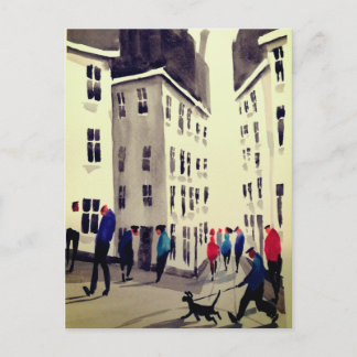 忙し通りシーンはがき ポストカード