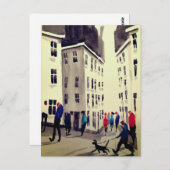 忙し通りシーンはがき ポストカード (正面/裏面)