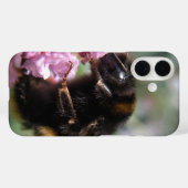忙し（昆虫）マルハナバチとピンクの花iPhoneケース Case-Mate iPhoneケース (裏面 (横))