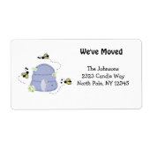 忙しBees New Home Address ラベル (正面)