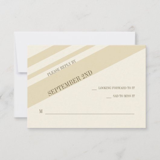 応ストライプ答カード 出欠カード (正面)