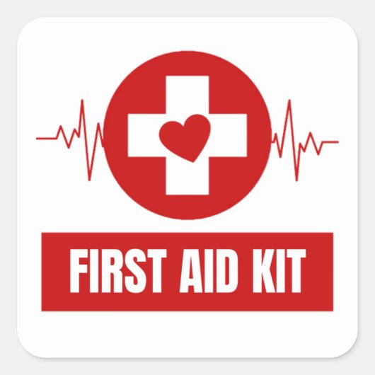 応急処置と緊急事態 スクエアシール (正面)