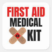 応急処置と緊急事態 スクエアシール (正面)