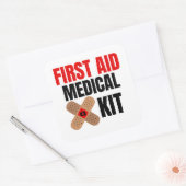 応急処置と緊急事態 スクエアシール (封筒)