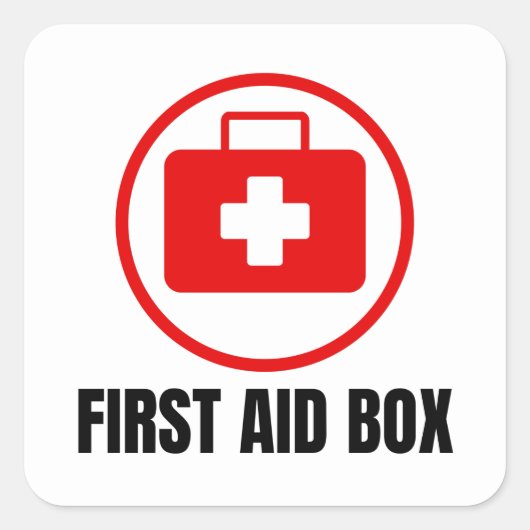 応急処置と緊急事態 スクエアシール (正面)