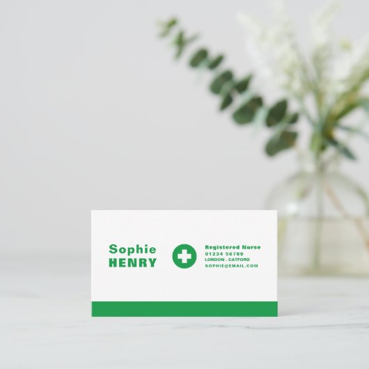 応急処置の記号、一般開業医、ナース 名刺 (スタンド正面)