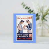 応急処置ヴィンテージWPAポスター ポストカード (スタンド正面)