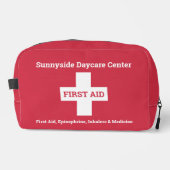 応急用パーソナライズされたキット薬品赤トートバッグ ドップキット (正面)