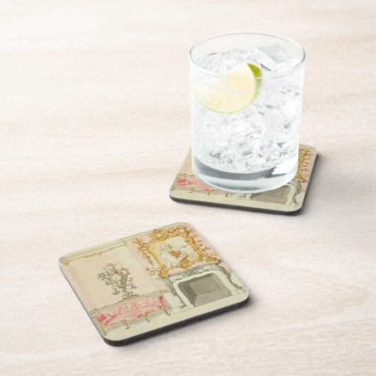 応接室のインテリアのための提案、1755-60年(w/c コースター (右側)