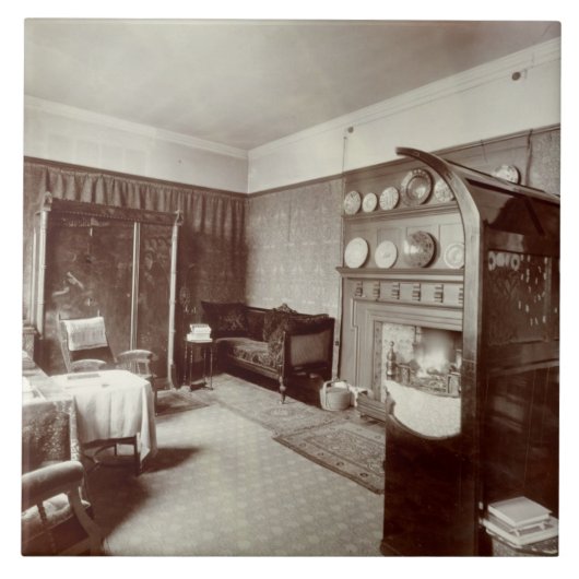 応接室、Kelmscottの家、ロンドン1896年(写真 タイル (正面)