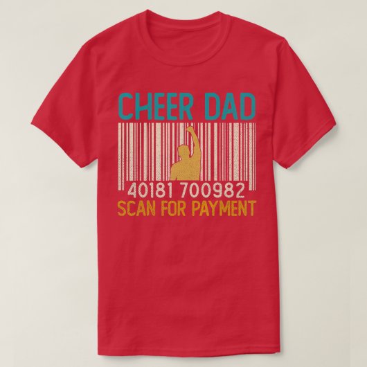 応援おもしろいパパスキャンお父さんの日メンズ Tシャツ (デザイン正面)