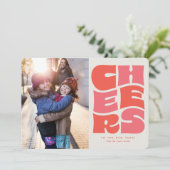 応援おもしろいgroovyレトロピンクレッド新年の写真 シーズンカード (スタンド正面)