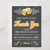 応援およびビール第40誕生日のサンキューカード サンキューカード (正面)