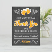 応援およびビール第60誕生日のサンキューカード サンキューカード (スタンド正面)