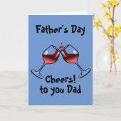 応援およびワインの父の日 カード (黄色い花)