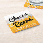 応援およびBees|Frostyの氷った冷えたビール ペーパーコースター (アングル)