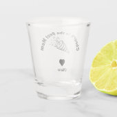 応援お最高の母さんカスタムへキュートユニークギフト ショットグラス (裏面)