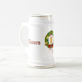 応援からクリスマスビール ビールジョッキ (正面左)