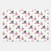 応援からクリスマス新年スキーパーティー ラッピングペーパーシート (正面3)